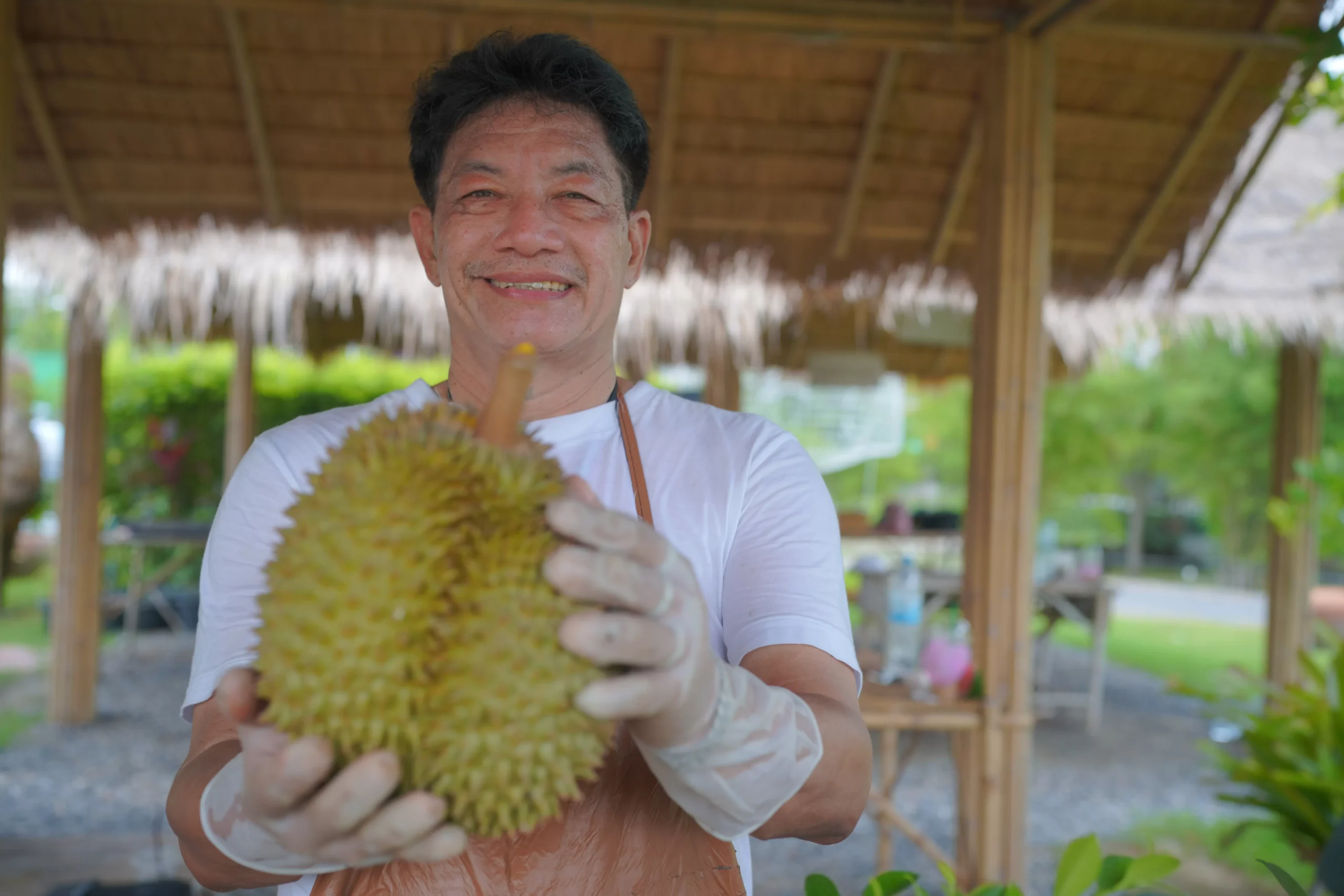 Farmer Eco Agriculture at organic farm.